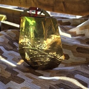 Vintage Hammered Brass Fairthorne Studio Vase